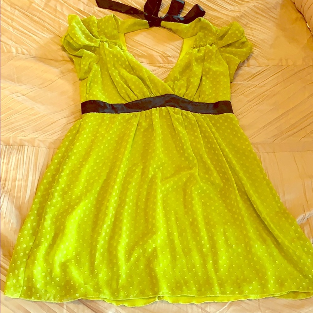 Lime green mini dress